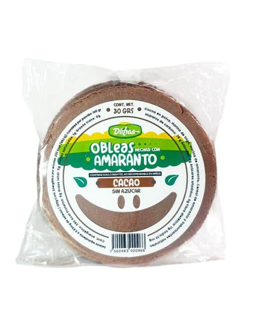 Obleas sabor Cacao